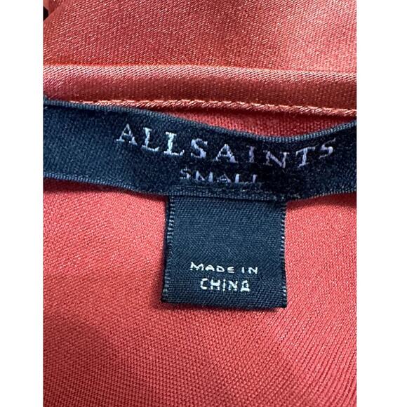 All Saints Vibrant Orange Midi Dress - Picture 8 of 9